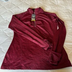 NWT: Kirkland Quarter Zip with fleeced fabric, women’s small